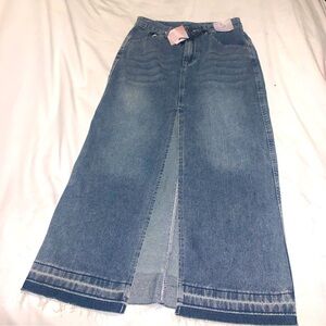 Denim Maxi High Split skirt 1/24